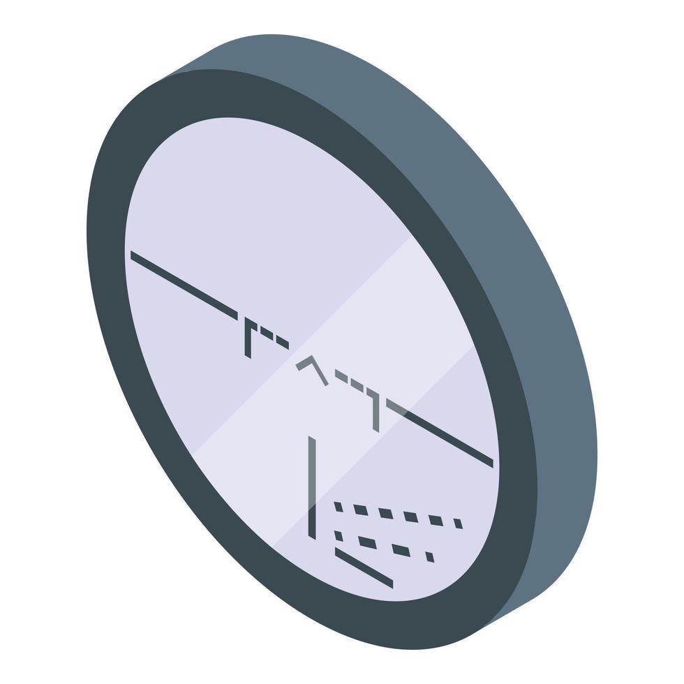 Aiming sight icon, isometric style vector