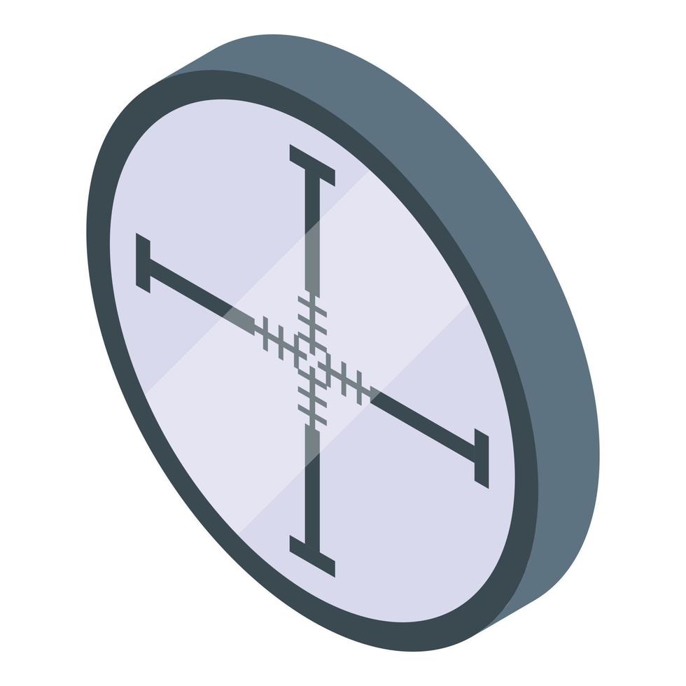 Gun scope sight icon, isometric style vector