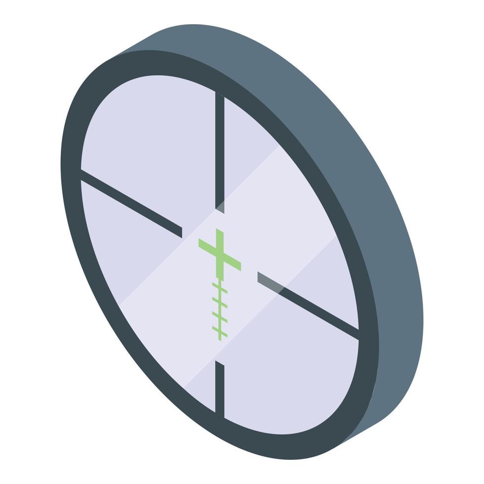 Telescopic sight icon, isometric style vector