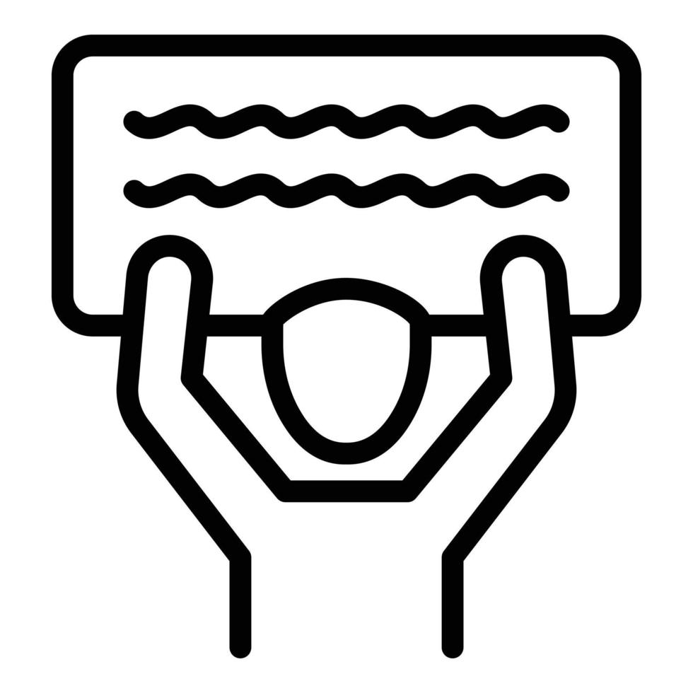 Placard agitation icon, outline style vector