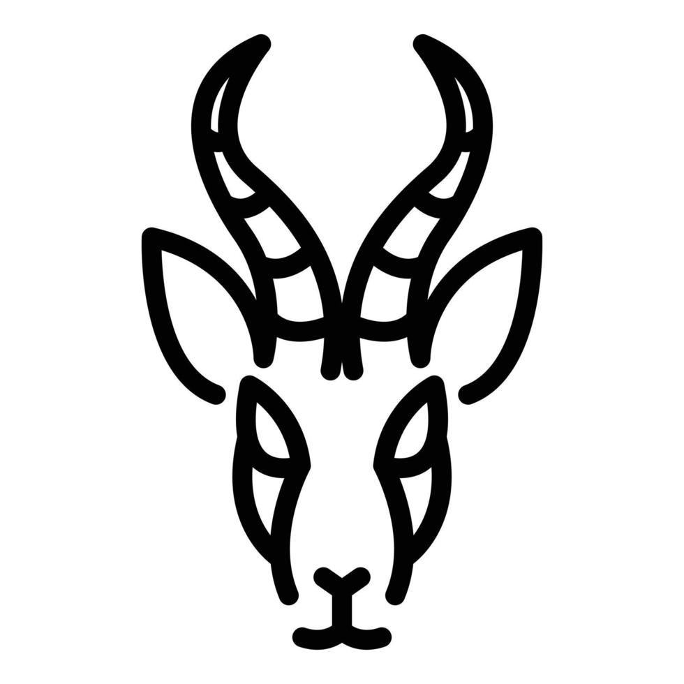 Fast gazelle icon, outline style vector