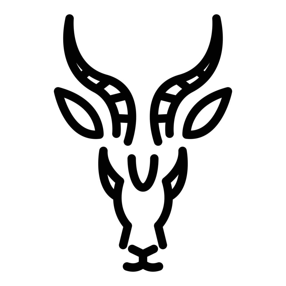 Faune gazelle icon, outline style vector