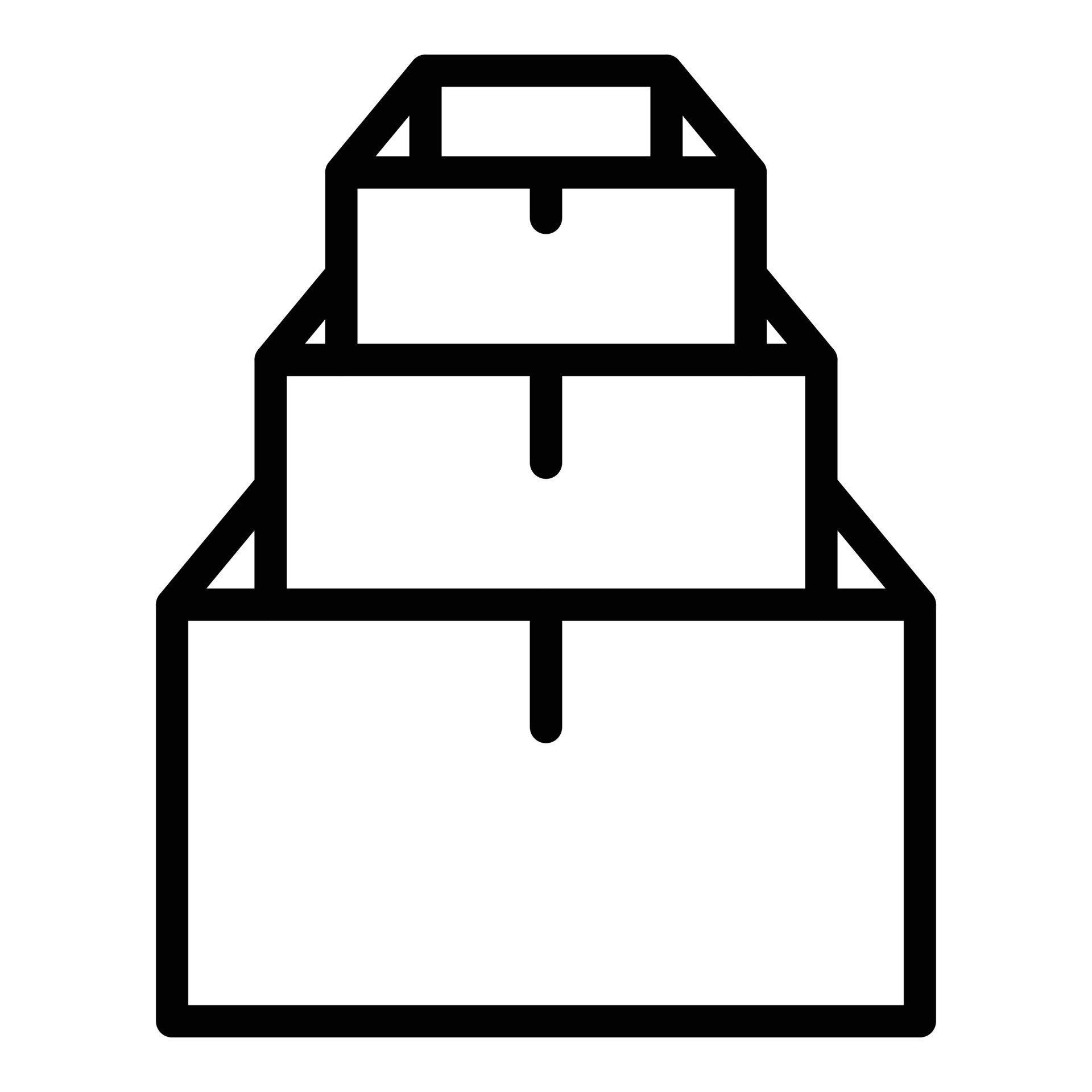 Pile stack box icon, outline style 15646396 Vector Art at Vecteezy