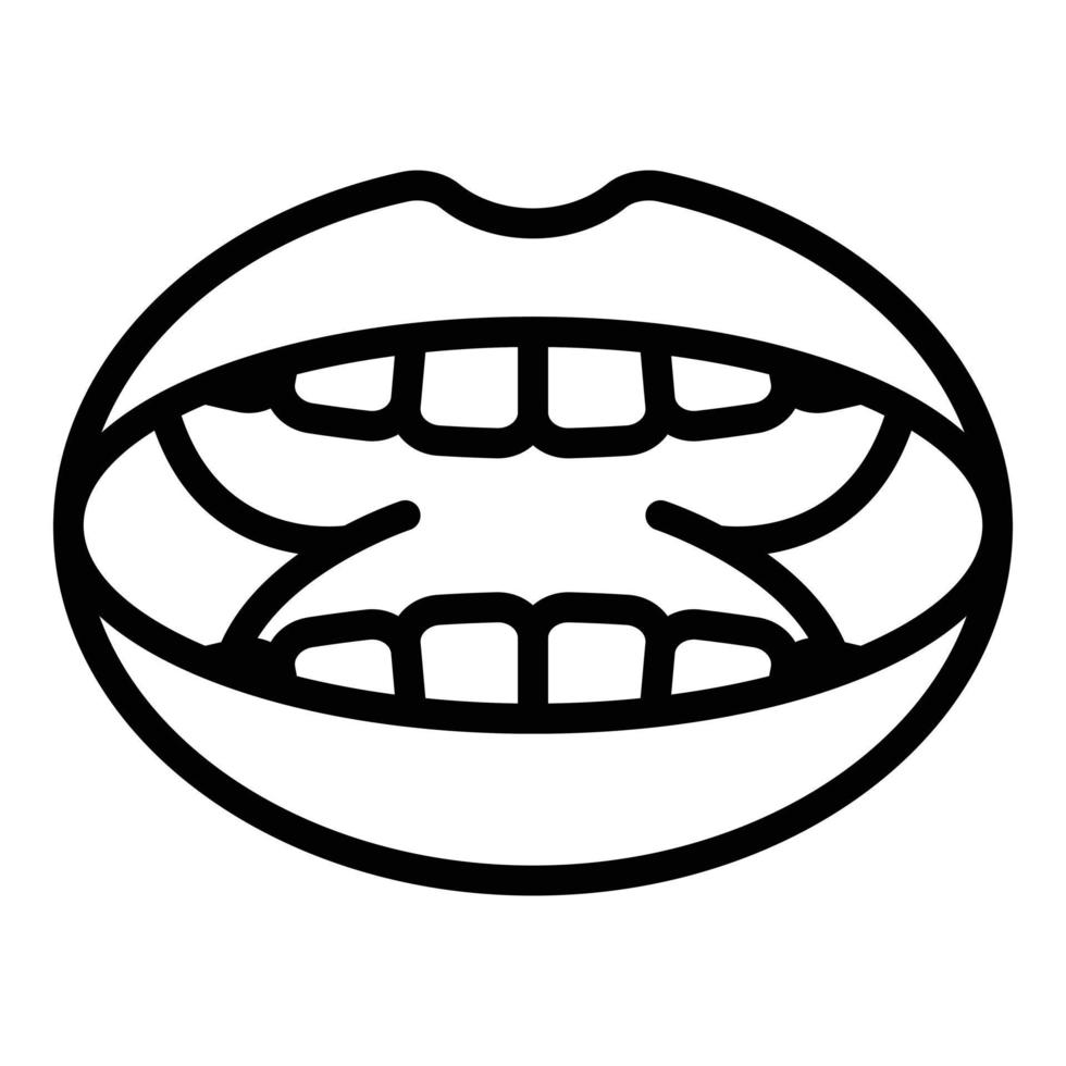 System tonsillitis icon, outline style vector