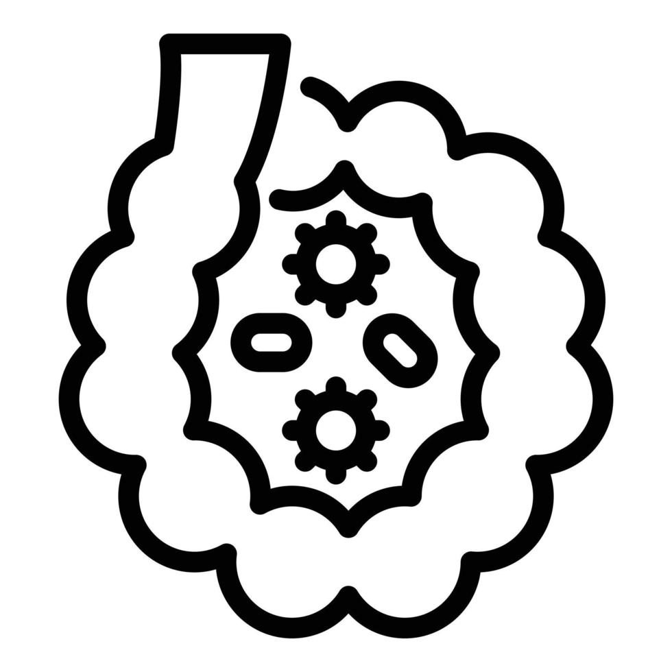 Intestine probiotics icon, outline style vector