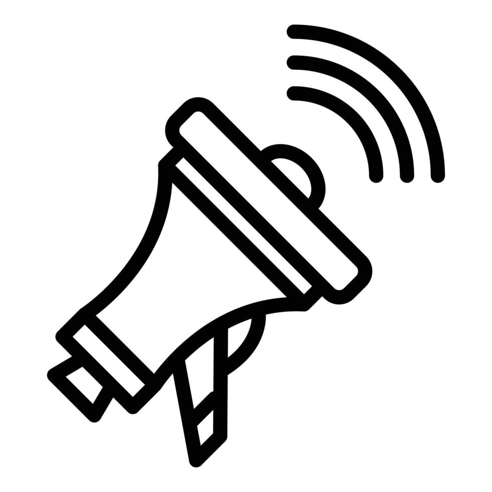 Megaphone agitation icon, outline style vector