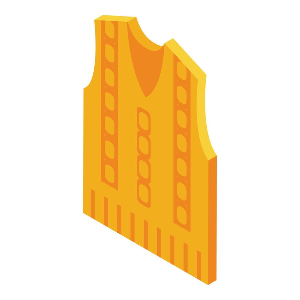 Knitted cloth icon, isometric style vector