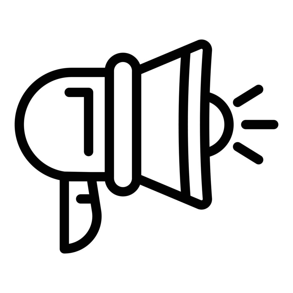 Megaphone reliability icon, outline style vector