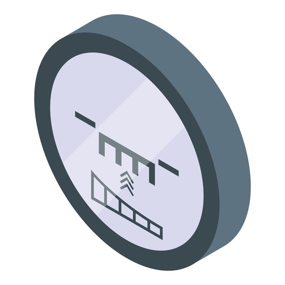 Rifle sight icon, isometric style vector