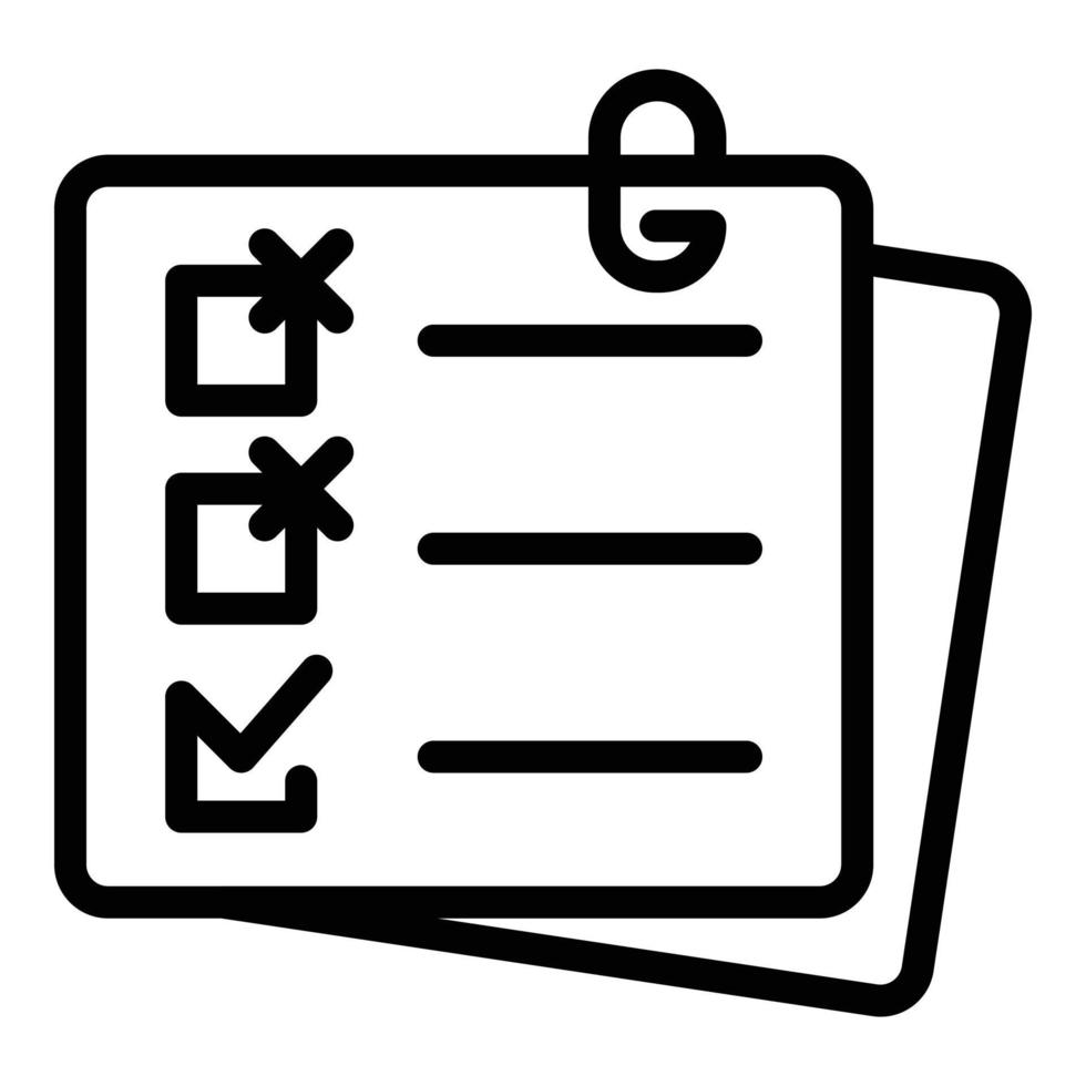 To do list agitation icon, outline style vector