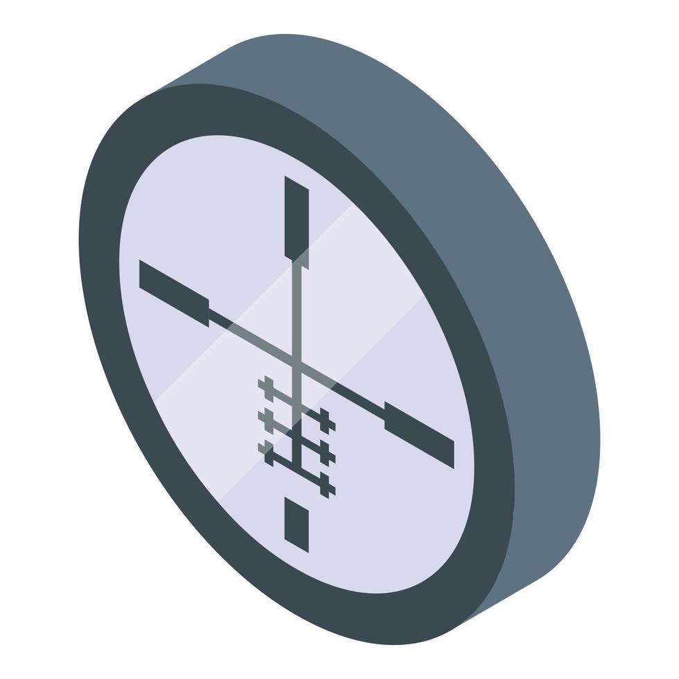 Optical sight icon, isometric style vector