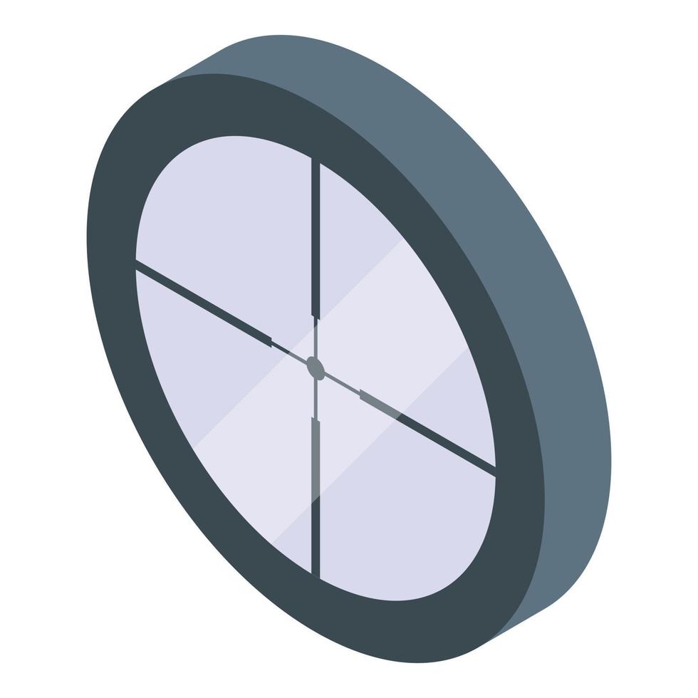 Optical circle sight icon, isometric style vector