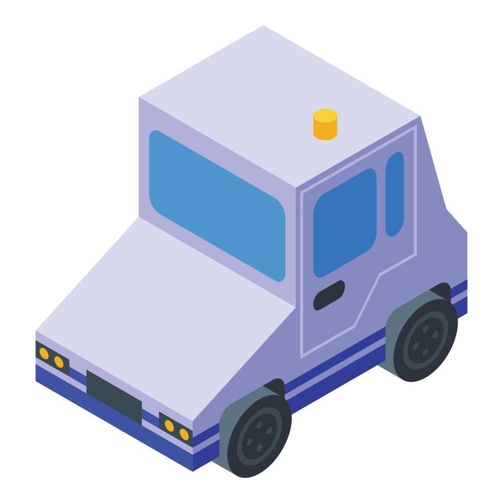 Airport service auto icon, isometric style vector