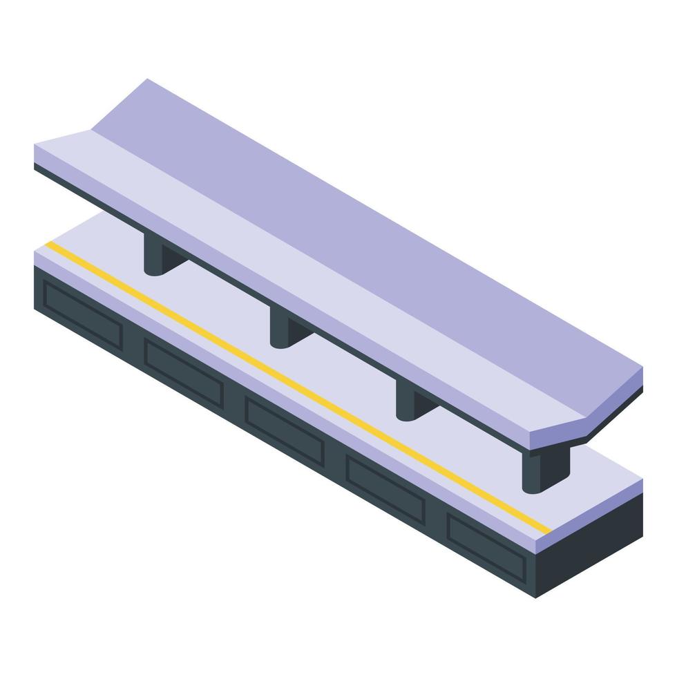 Railway shuttle icon, isometric style vector