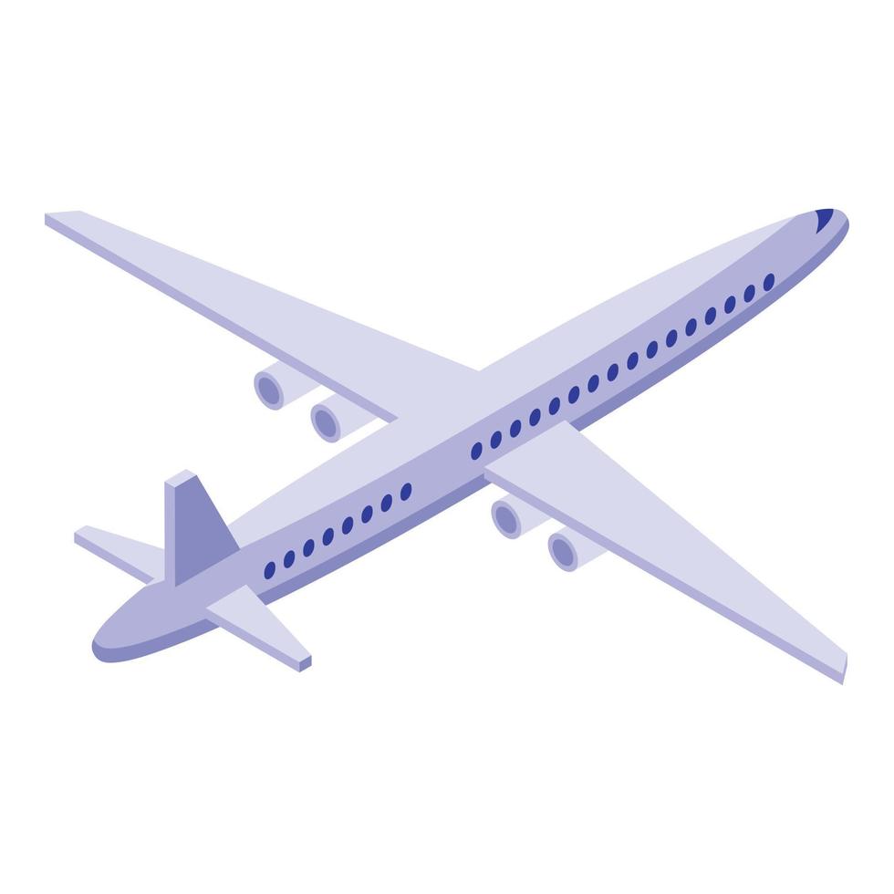 Aircraft icon, isometric style vector