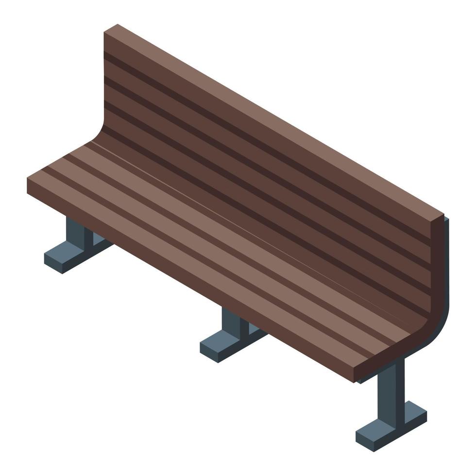 Station seat icon, isometric style vector