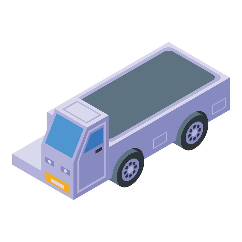 Airport baggage vehicle icon, isometric style vector