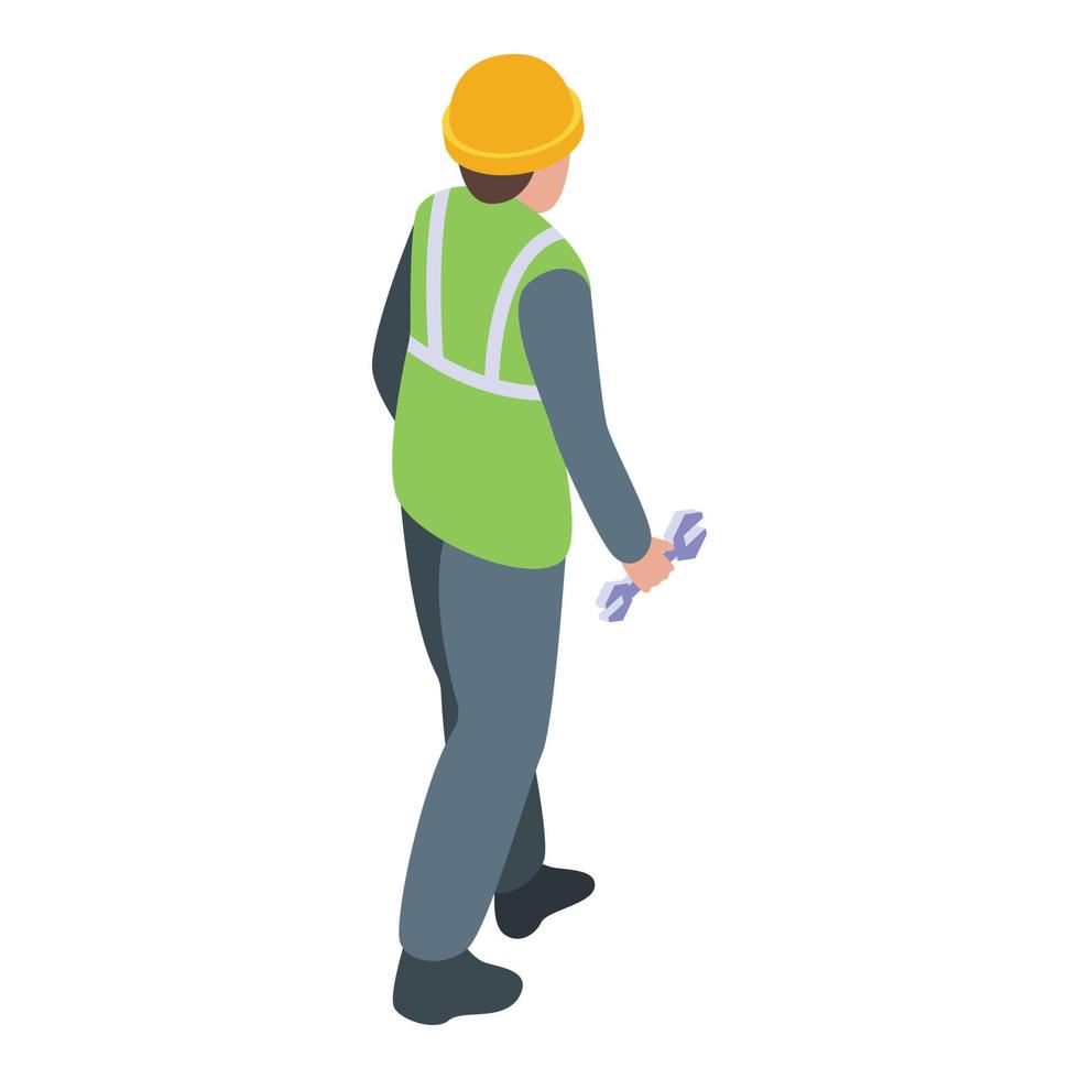 Airport worker icon, isometric style vector