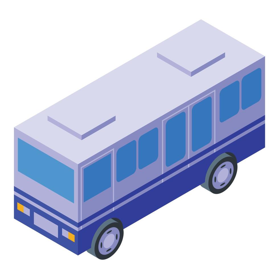 Airport bus icon, isometric style vector
