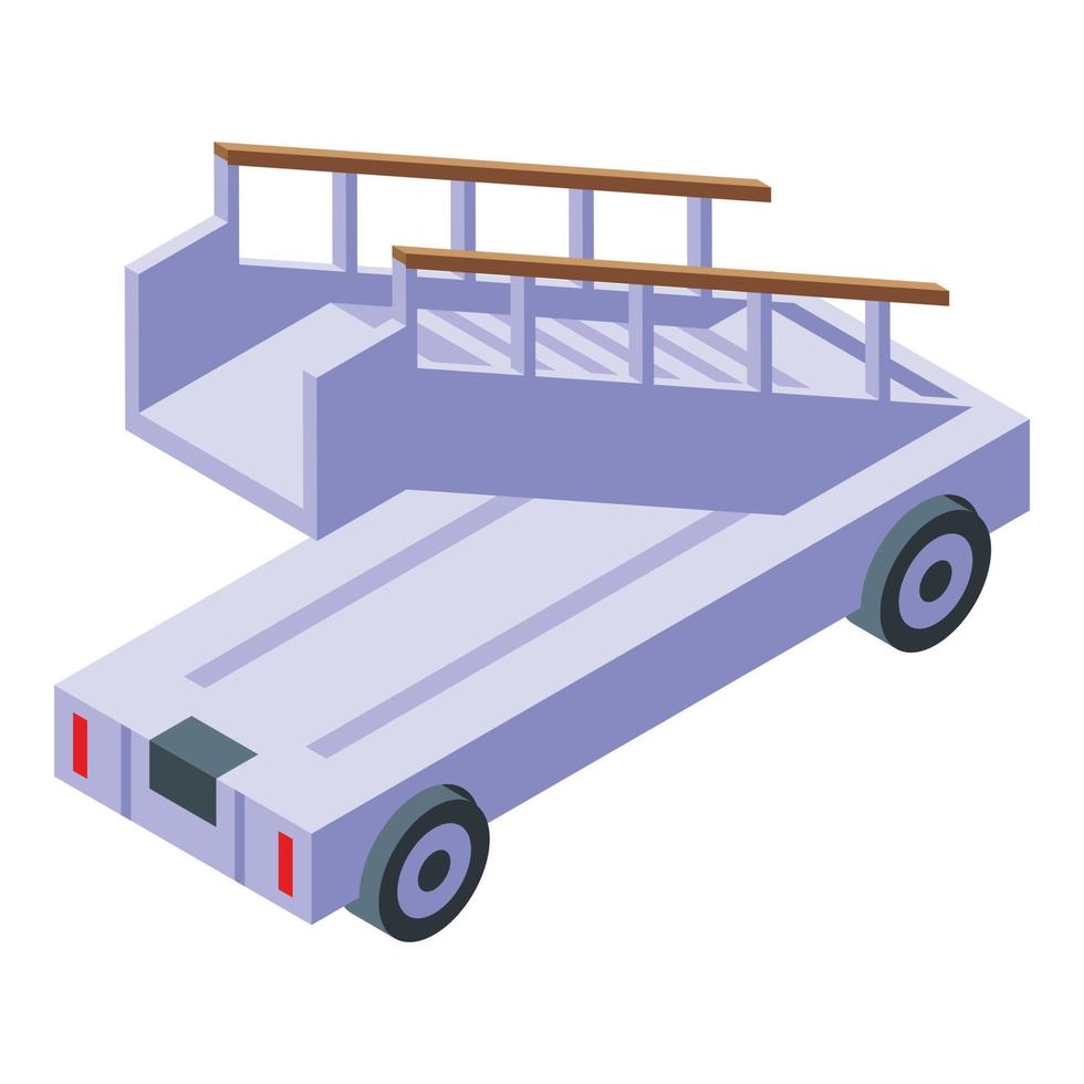 Airport ladder icon, isometric style vector