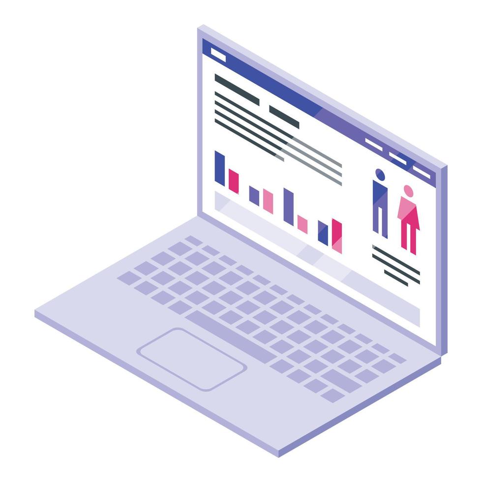 Market targeting icon, isometric style vector