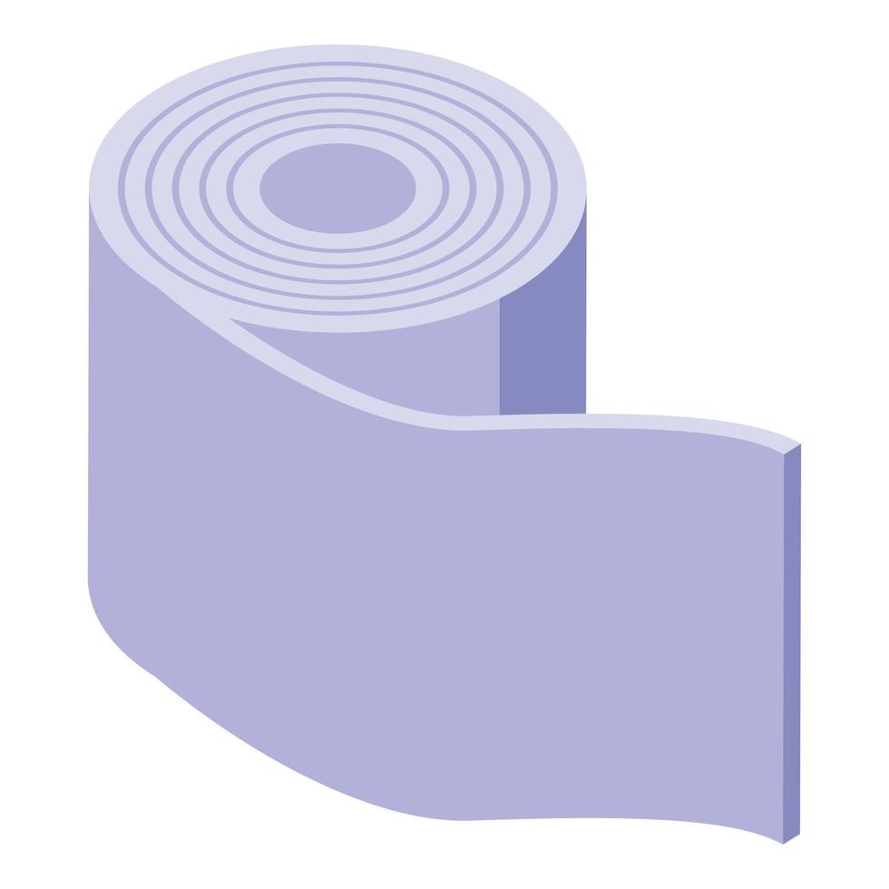 Paper rolling icon, isometric style vector