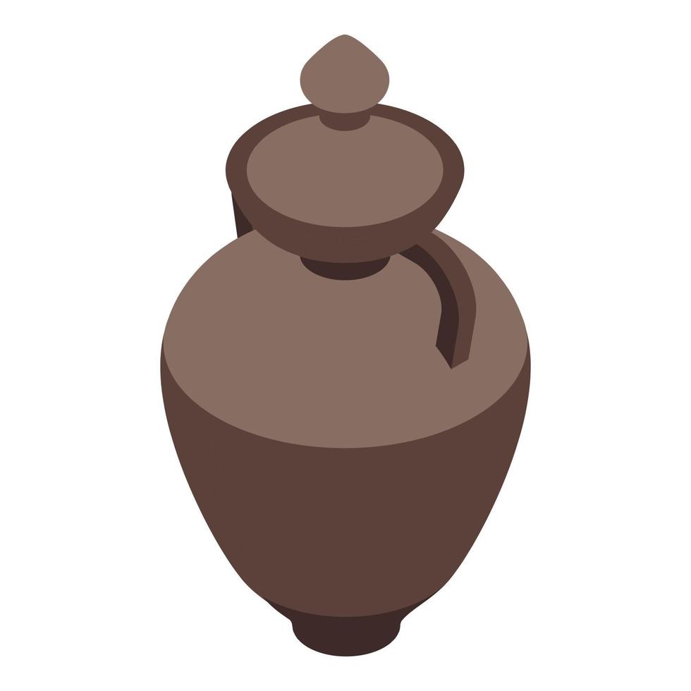 Amphora icon, isometric style vector