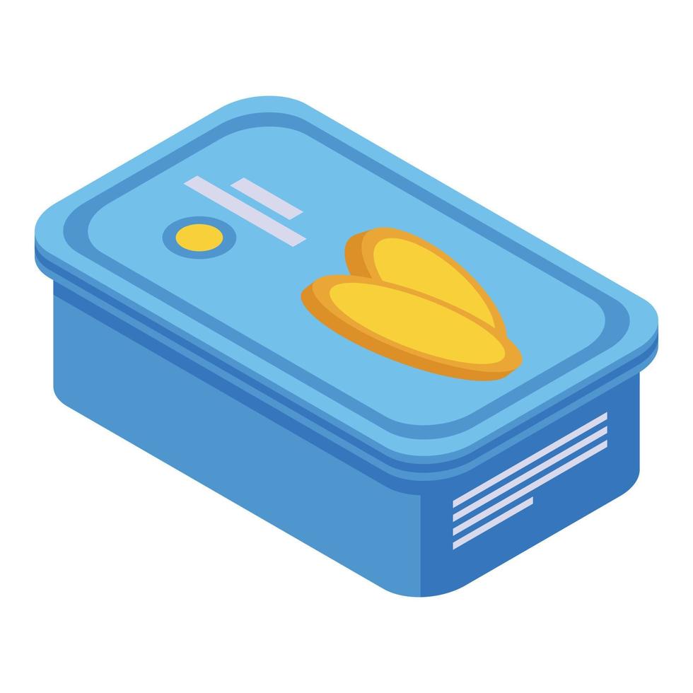 Butter pack icon, isometric style vector