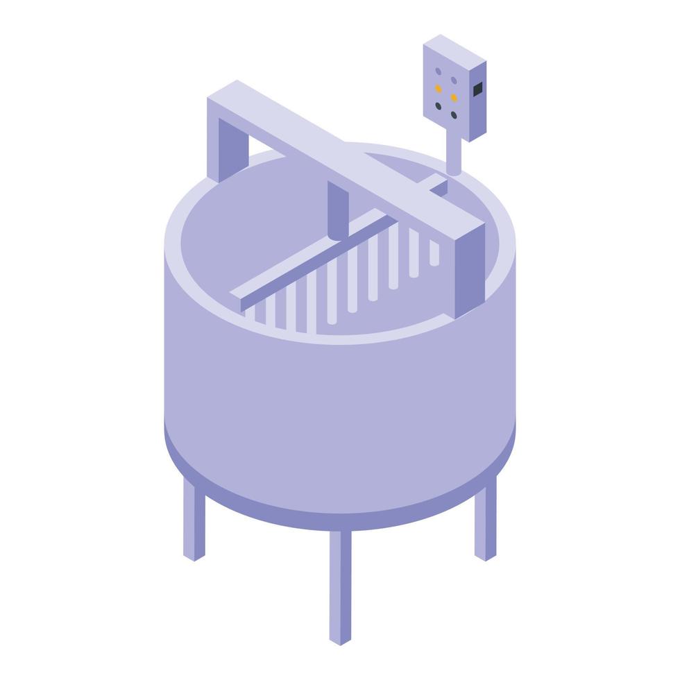 Cheese production equipment icon, isometric style vector