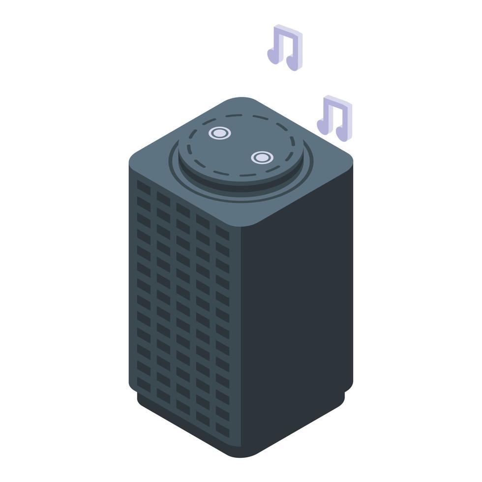 Smart speaker icon, isometric style vector