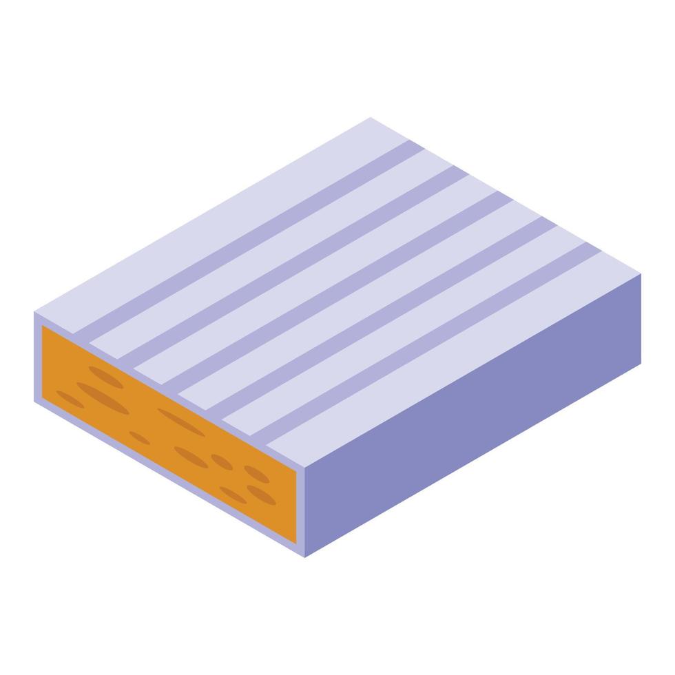 Brie cheese icon, isometric style vector