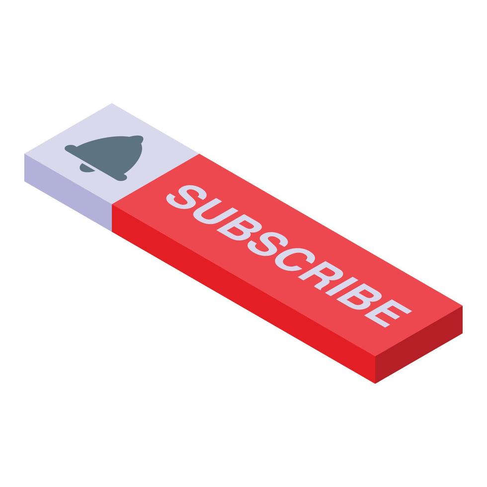 Subscribe option icon, isometric style vector