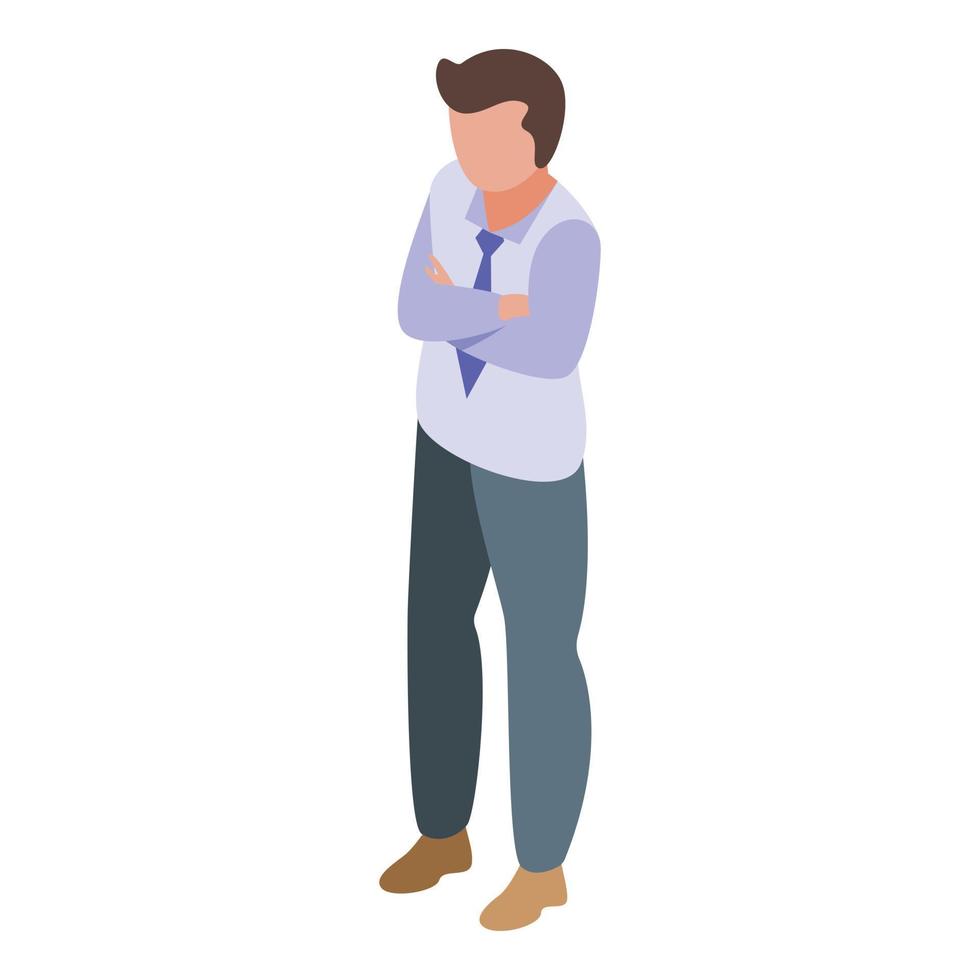 Manager get dislike icon, isometric style vector