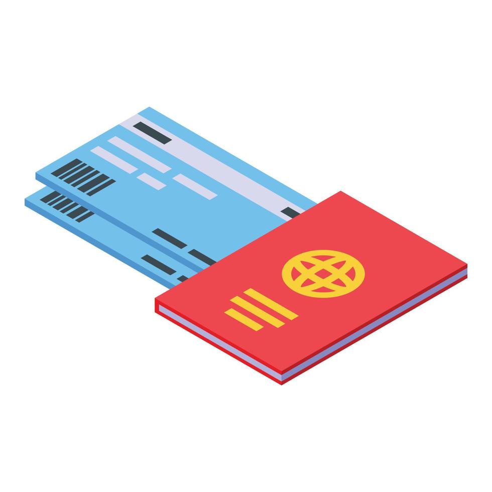 Travel assistant icon, isometric style vector