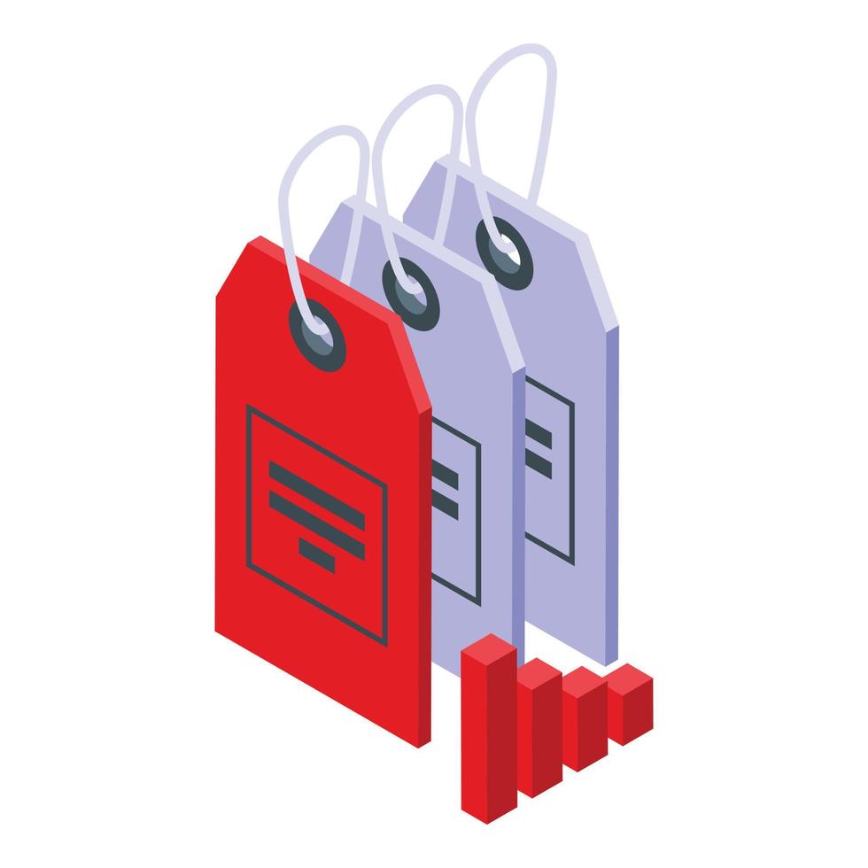 Marketing strategy icon, isometric style vector