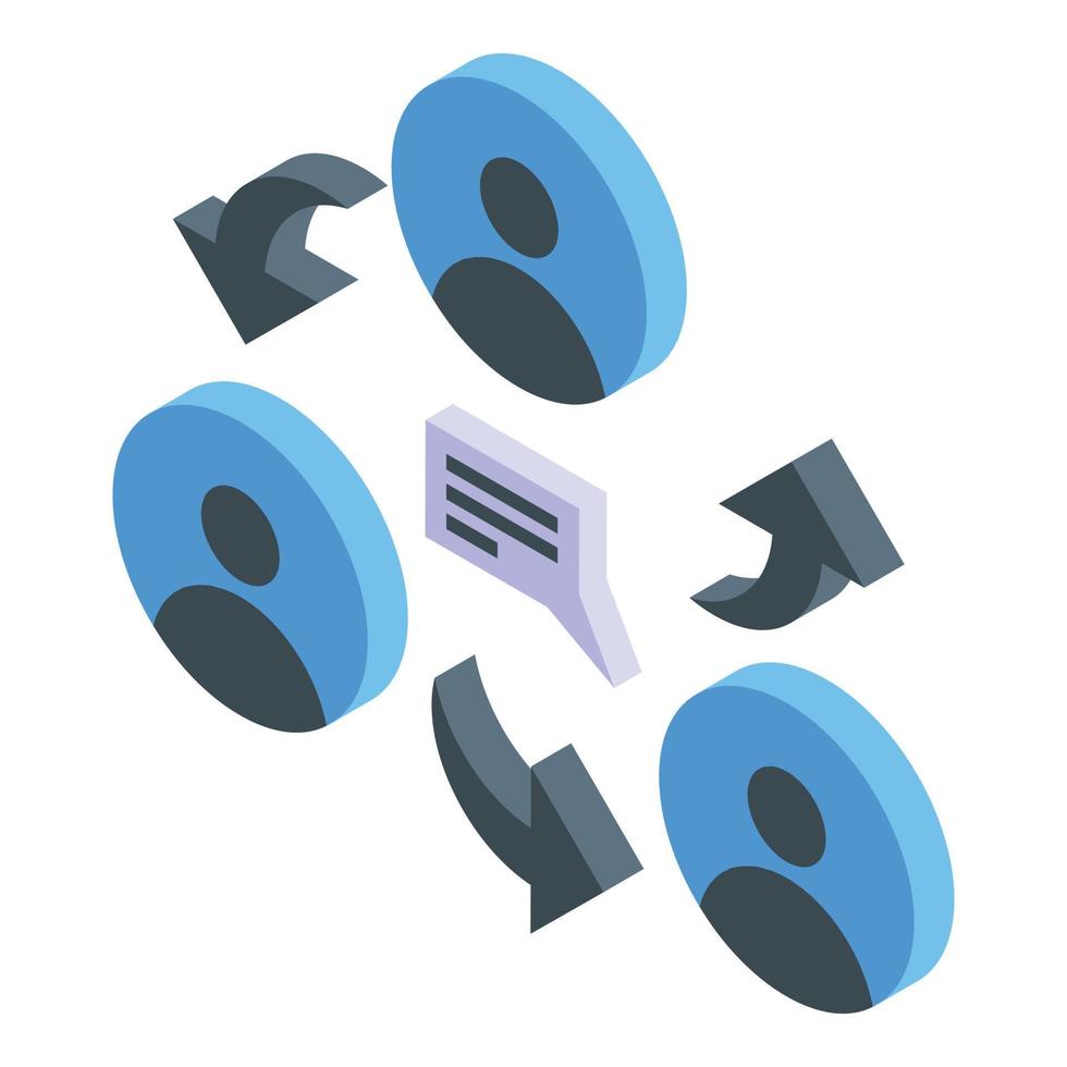 Marketing customers icon, isometric style vector