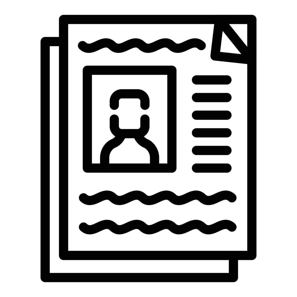 Personal paper agitation icon, outline style vector