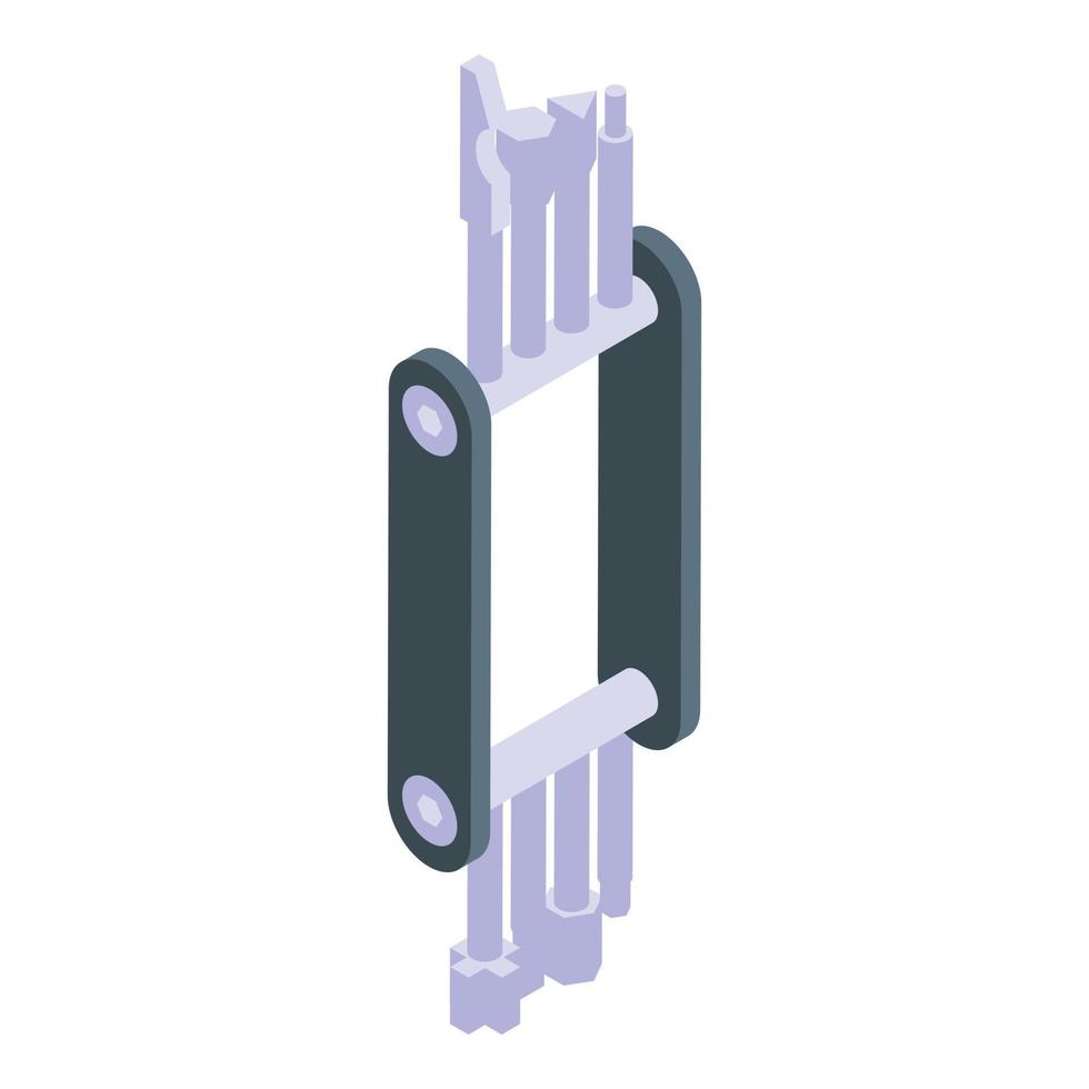 Pocket multitool icon, isometric style vector