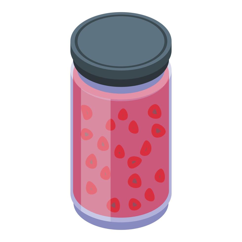 Pickled berry icon, isometric style vector