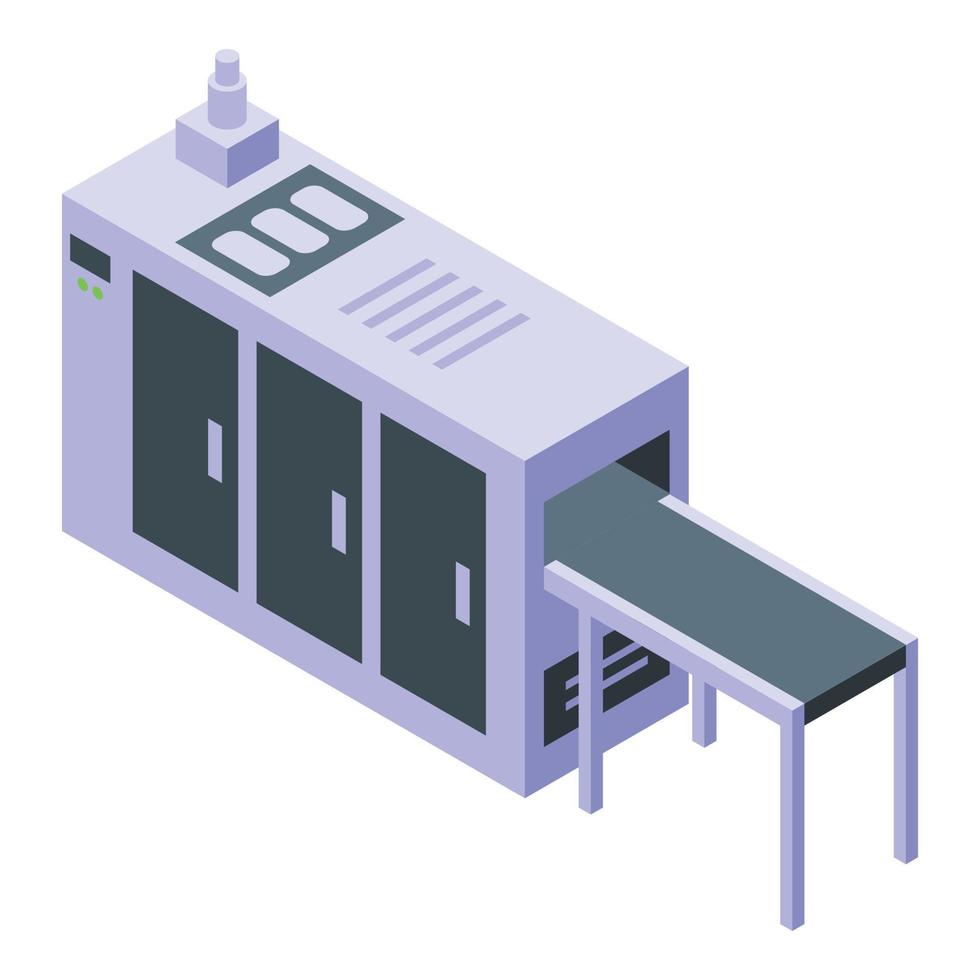Paper factory icon, isometric style vector