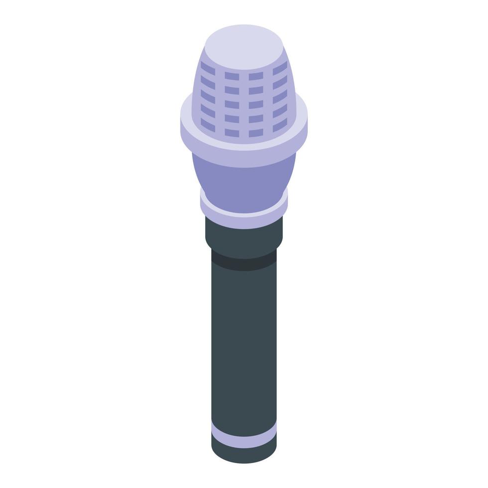 Microphone speech icon, isometric style vector