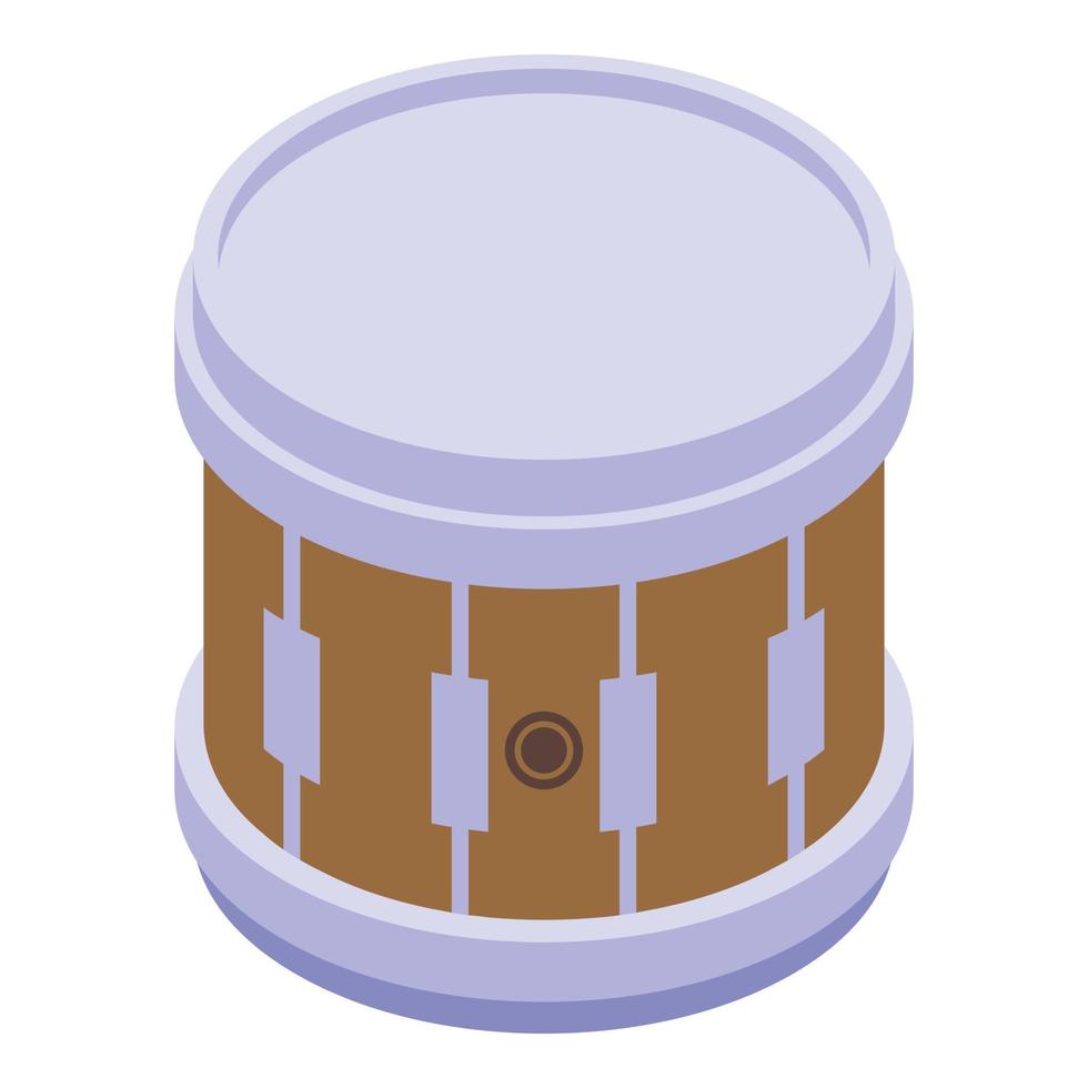 Bongo drum icon, isometric style vector