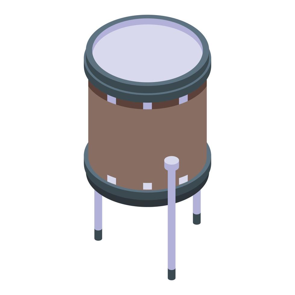Crash drums icon, isometric style vector