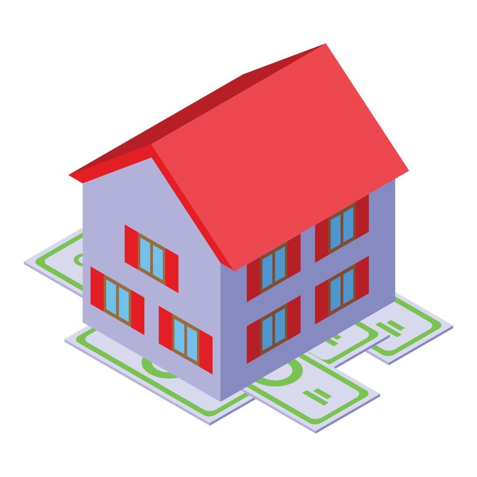 Home purchase history icon, isometric style vector