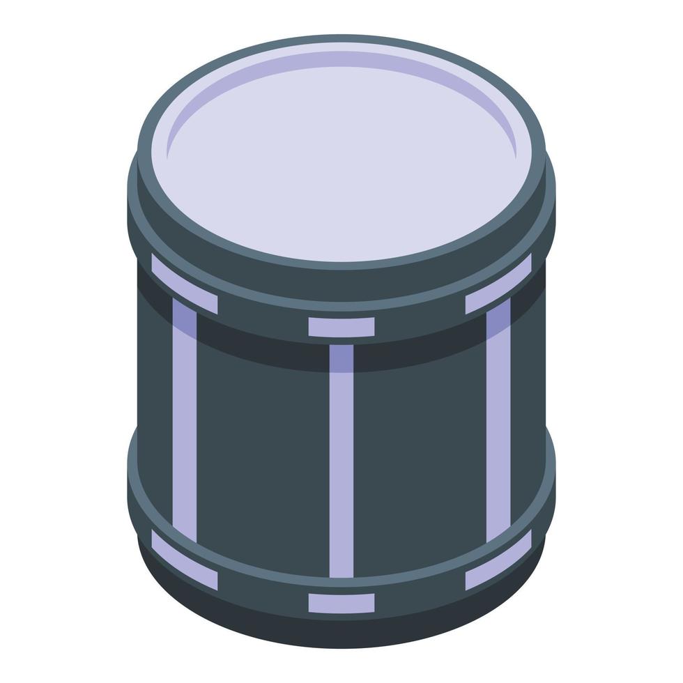 Modern drums icon, isometric style vector