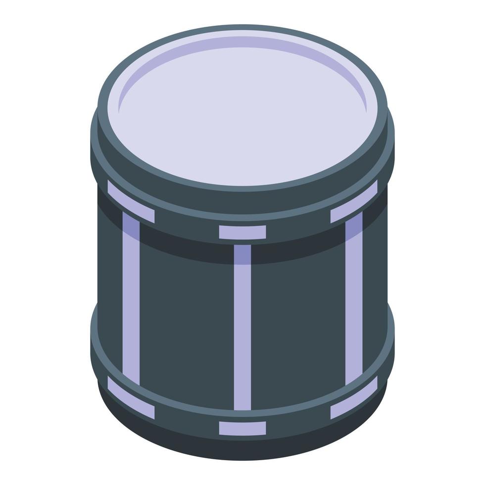 Modern drums icon, isometric style vector