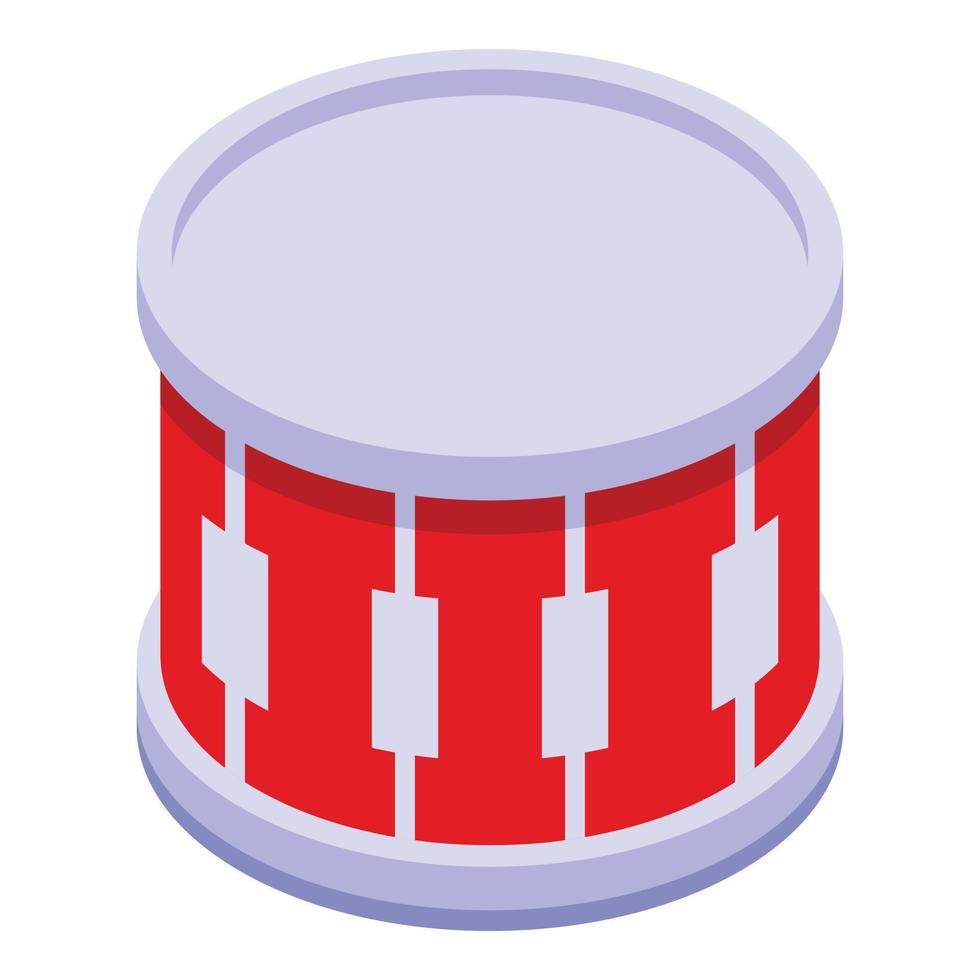 Clap drums icon, isometric style vector