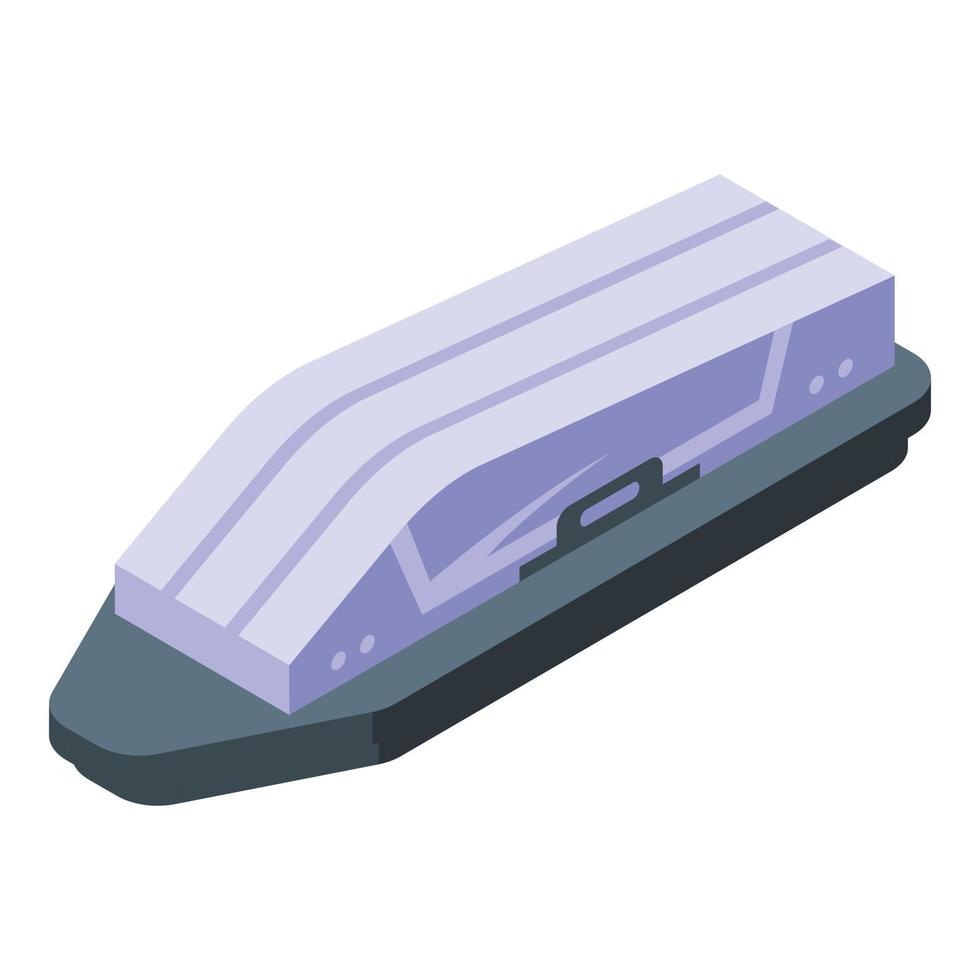 Car roof container icon, isometric style vector