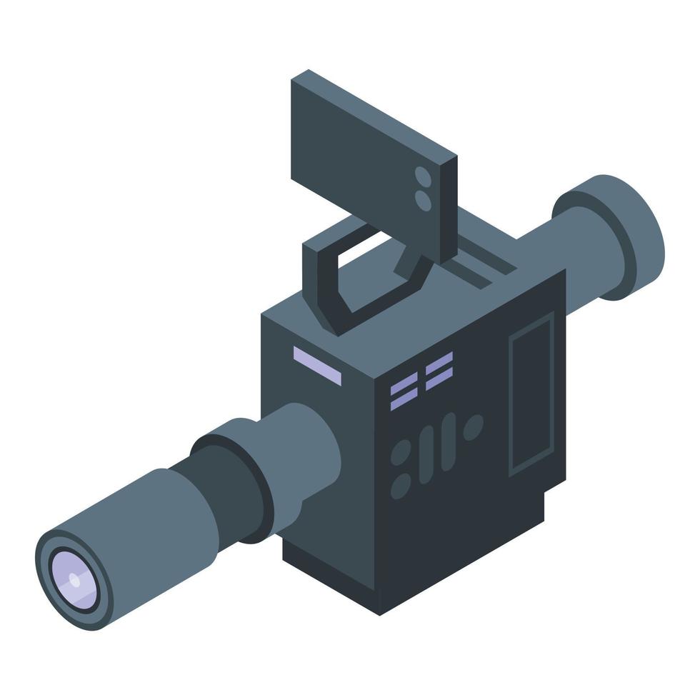 Video camera icon, isometric style vector