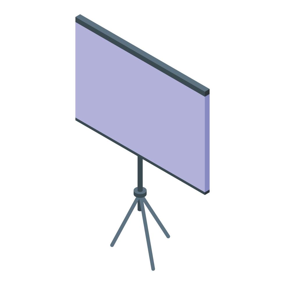 Screen desk icon, isometric style vector